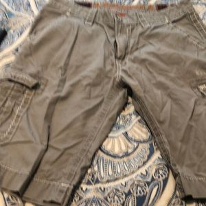 Rock Revival shorts.  Mens, Gray and white